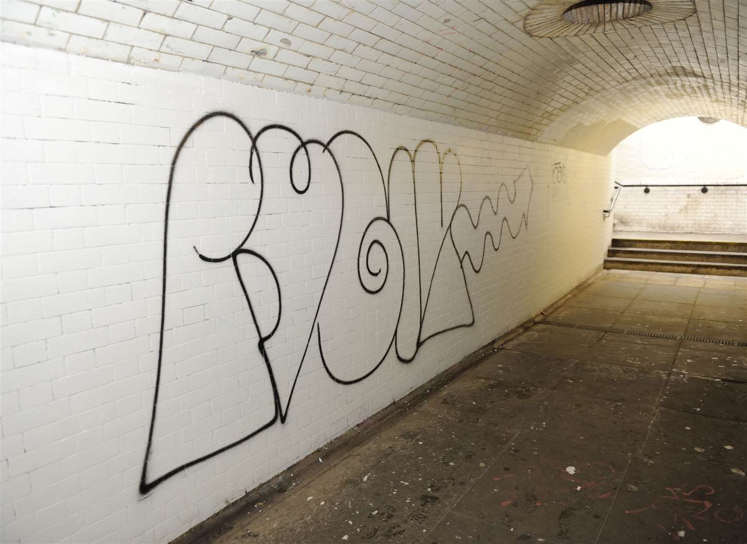 The subway under the railway line which links The Mall and Station Road, Faversham, is plagued with graffiti, litter and flooding