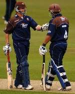 Mark Butcher and Jon Batty in action for Surrey. Picture: BARRY GOODWIN
