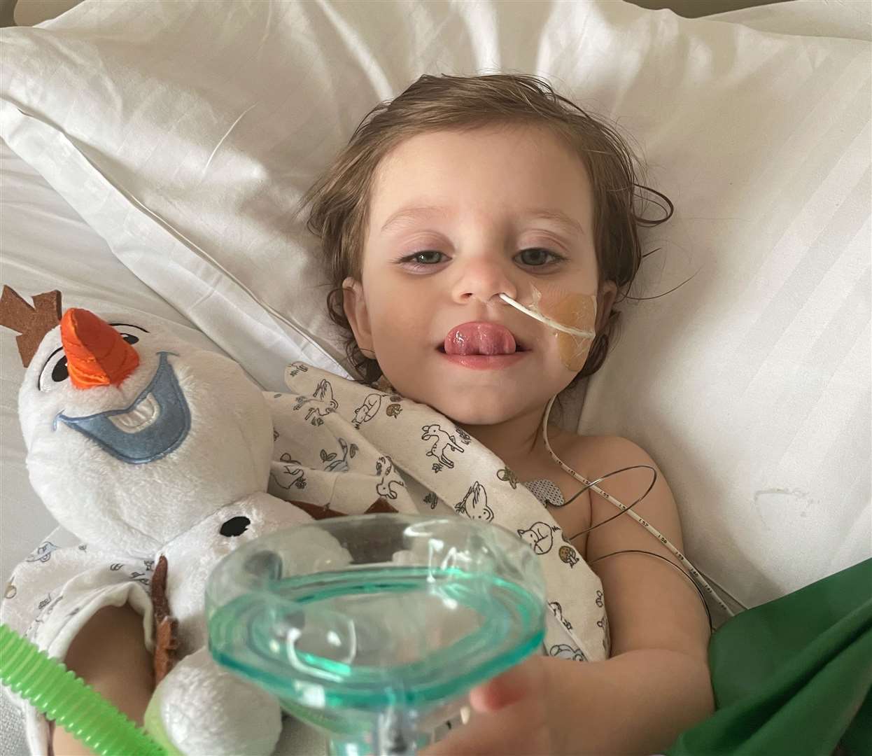 Leilani after her heart operation. Picture: Louise Aisthorpe