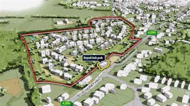 The masterplan for the proposed Blean housing development
