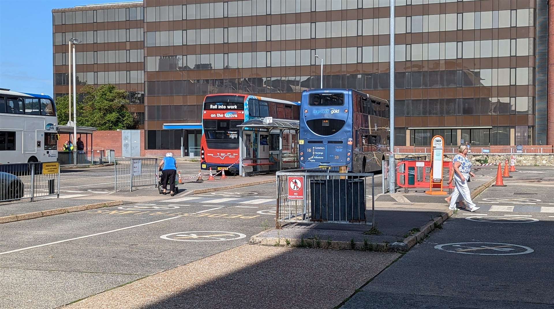 The existing Folkestone bus station in Bouverie Square