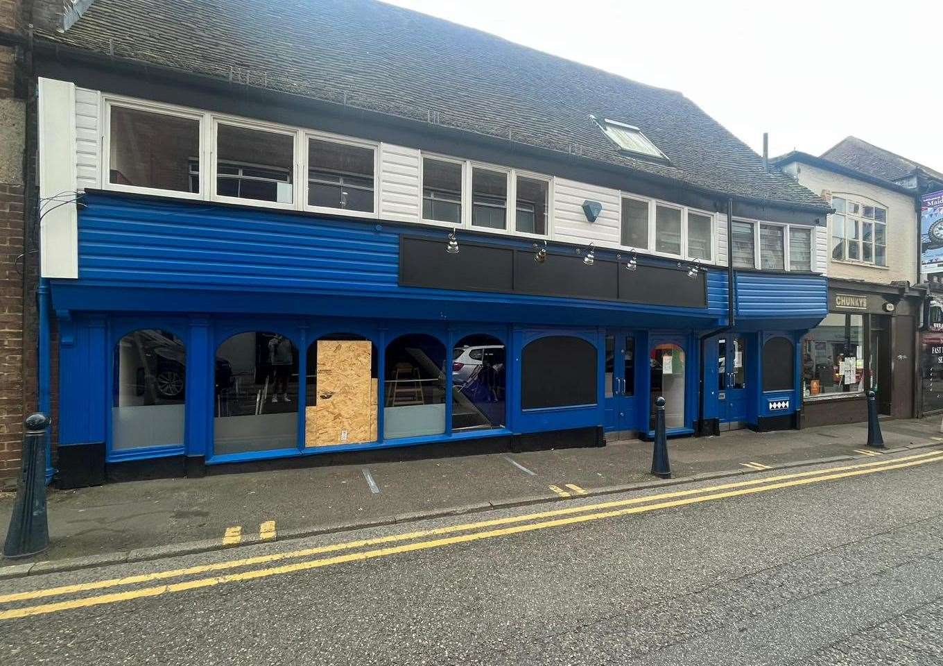 The chip shop has been boarded up and shut