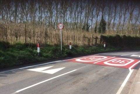 Fake speed bumps like these in Ashford will be painted on the road