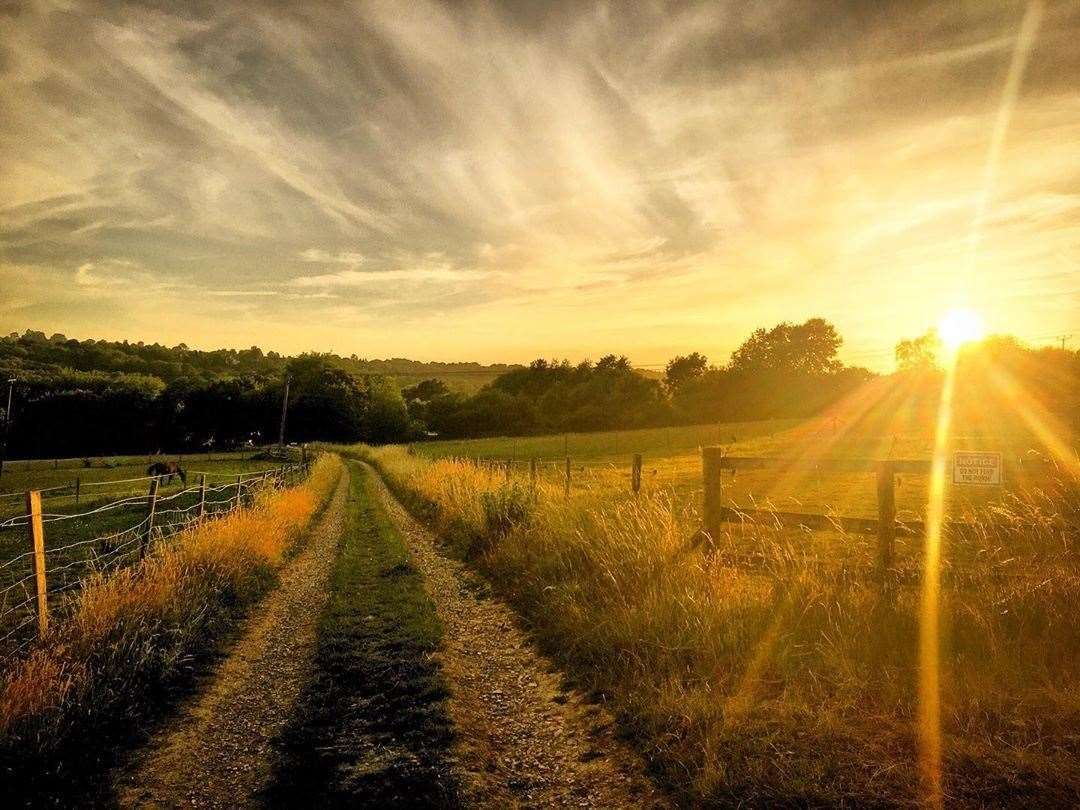 The fields of Tonbridge. Photo: walktonbridge on Instagram