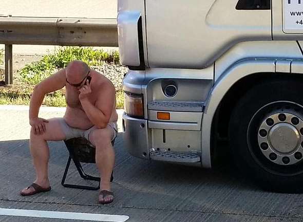 Soon, waiting truckers will have more shade. Picture: @thisisparsons