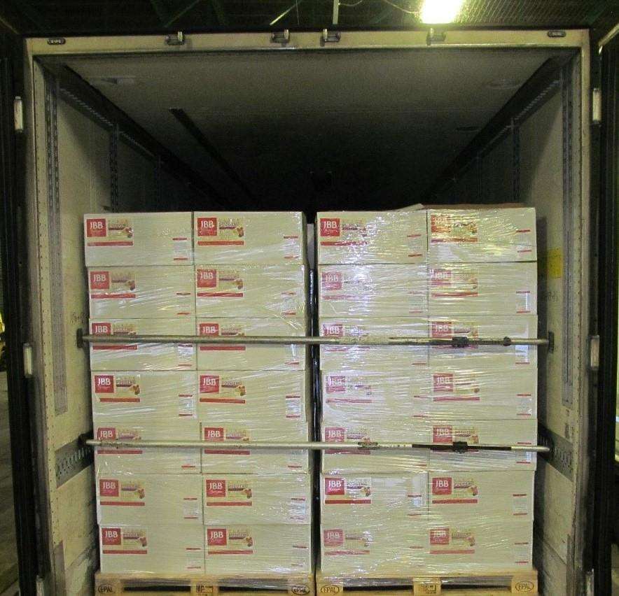 The black pudding boxes where the cigarettes were hidden. Picture: HM Revenue & Customs