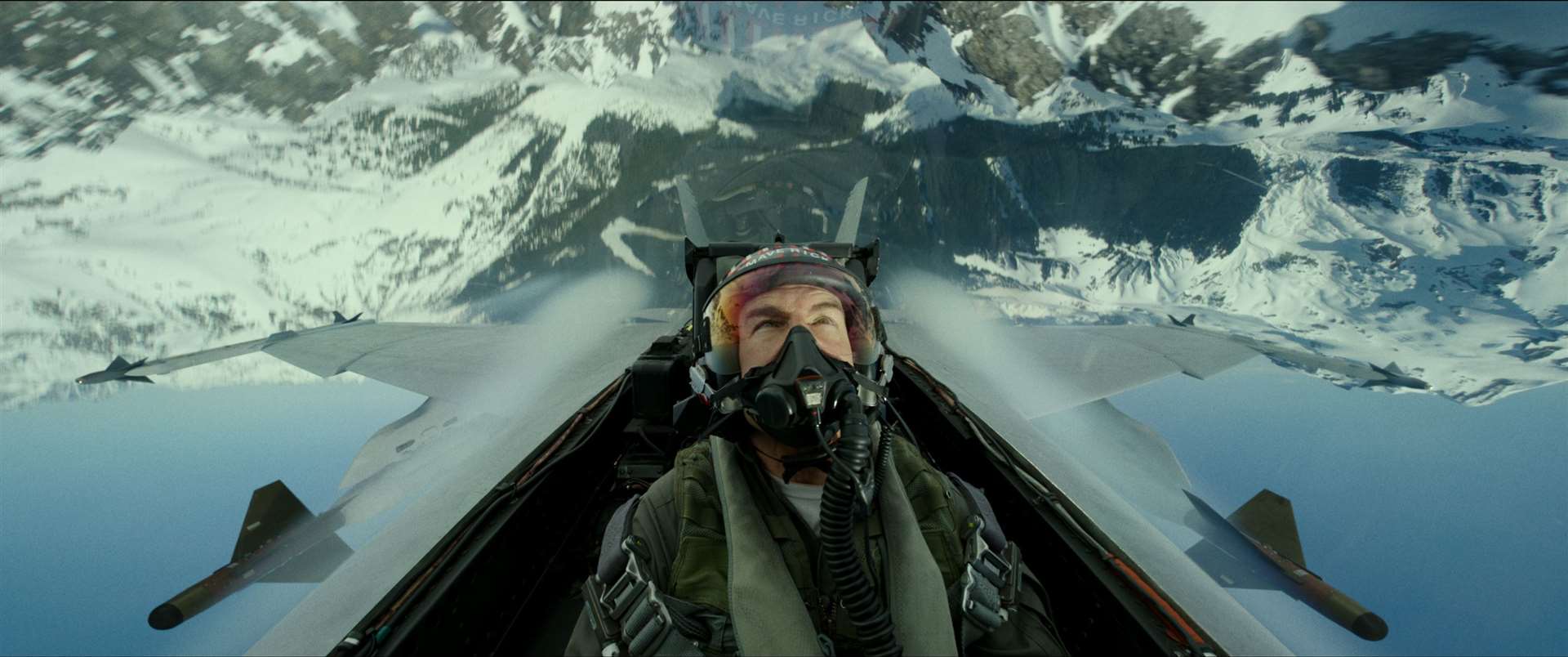 Tom Cruise as Captain Pete "Maverick" Mitchell in the air. Picture: PA Photo/Paramount Pictures