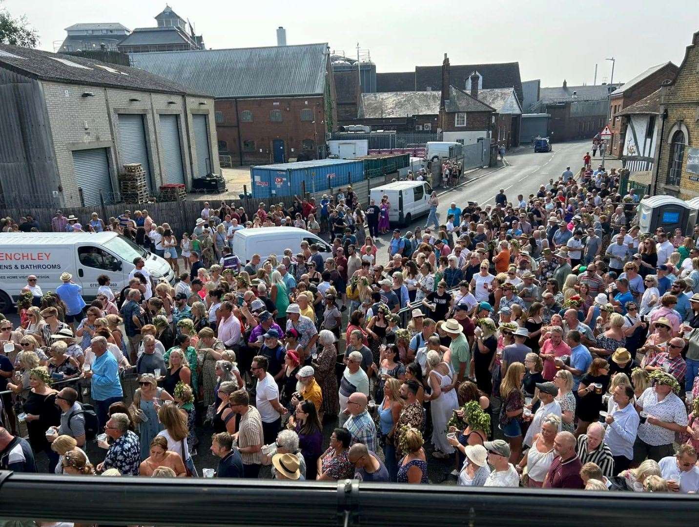 Crowds watching live performances at The Quay in Faversham during the Hop Festival. Picture: The Quay