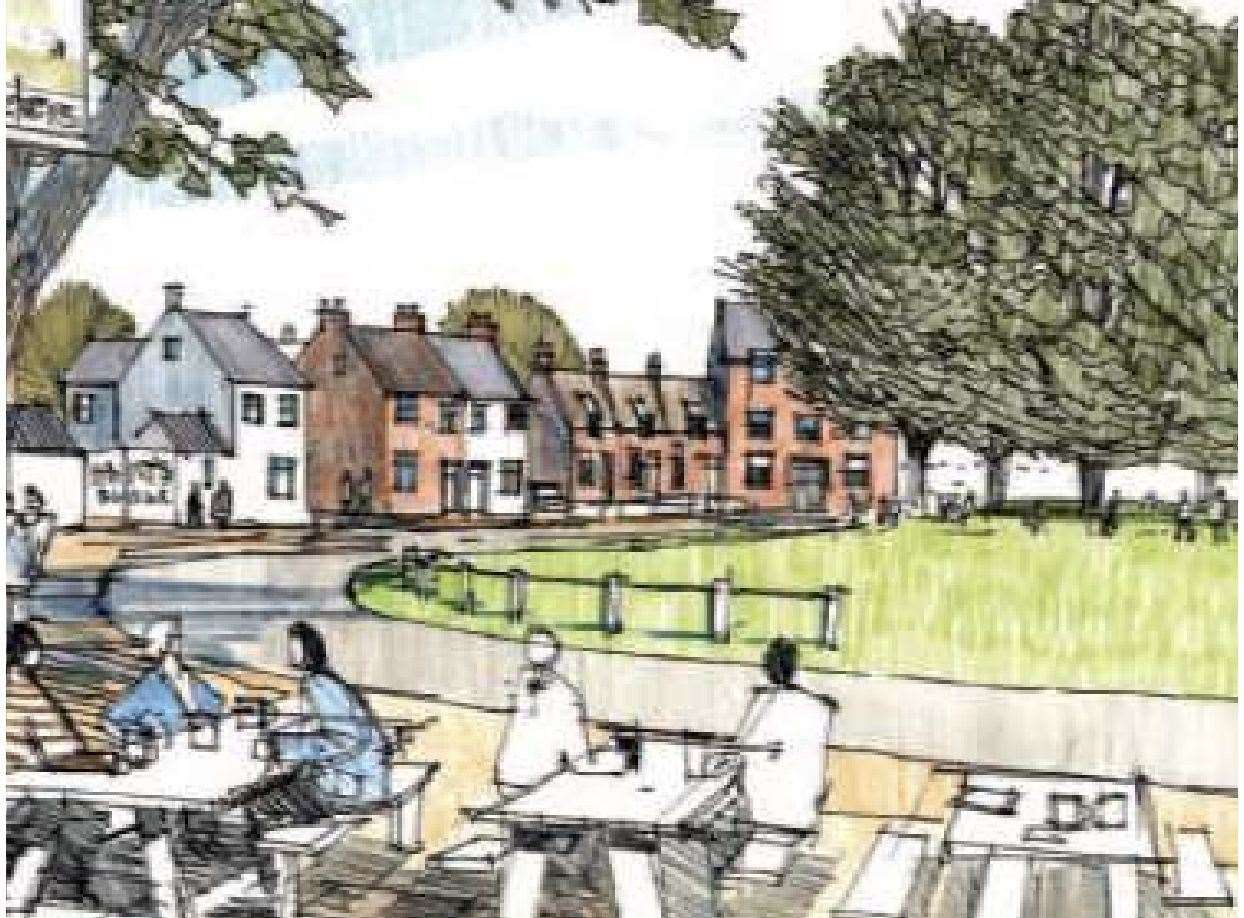 A drawing showing what the 65 homes in Broadstairs could look like