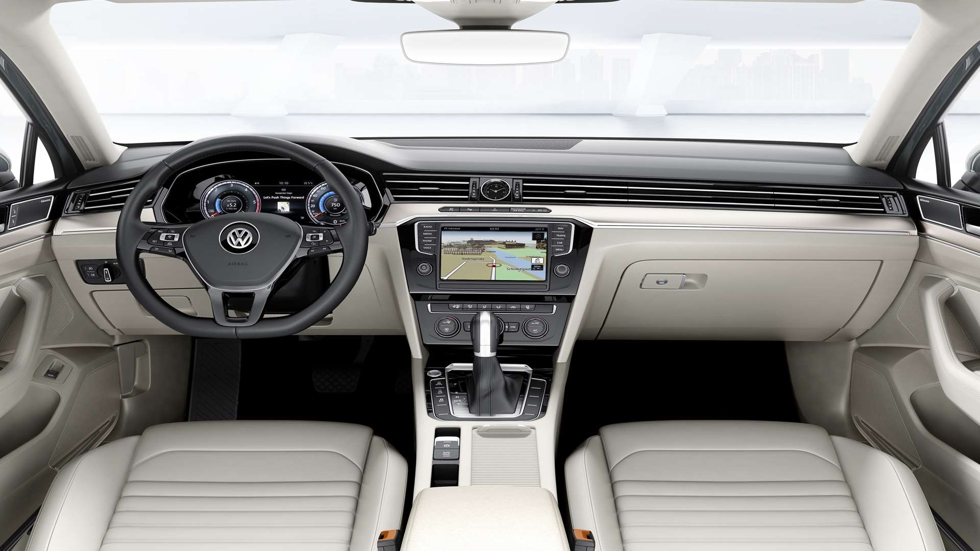 The centre of the dash is dominated by a six-and-a-half inch colour touchscreen