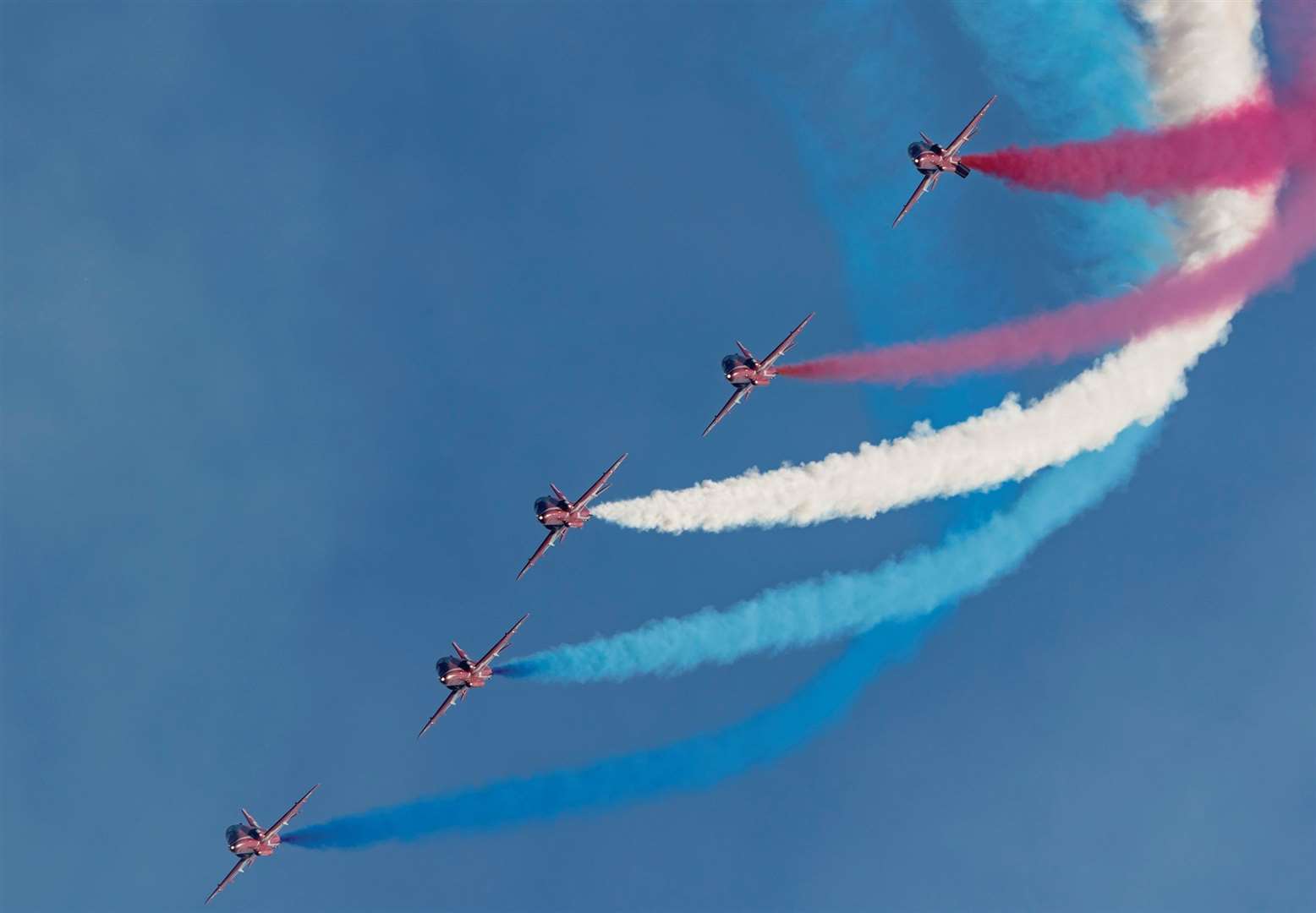 The Red Arrows will be among the 70 planes flying on Saturday