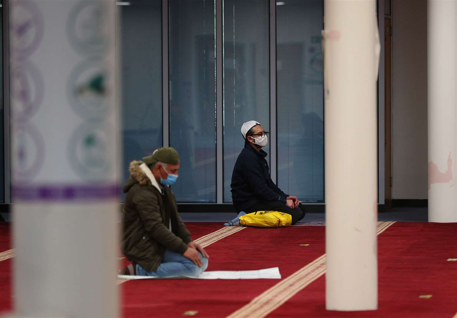 Members of the Muslim community in Oldham (Peter Byrne/PA)