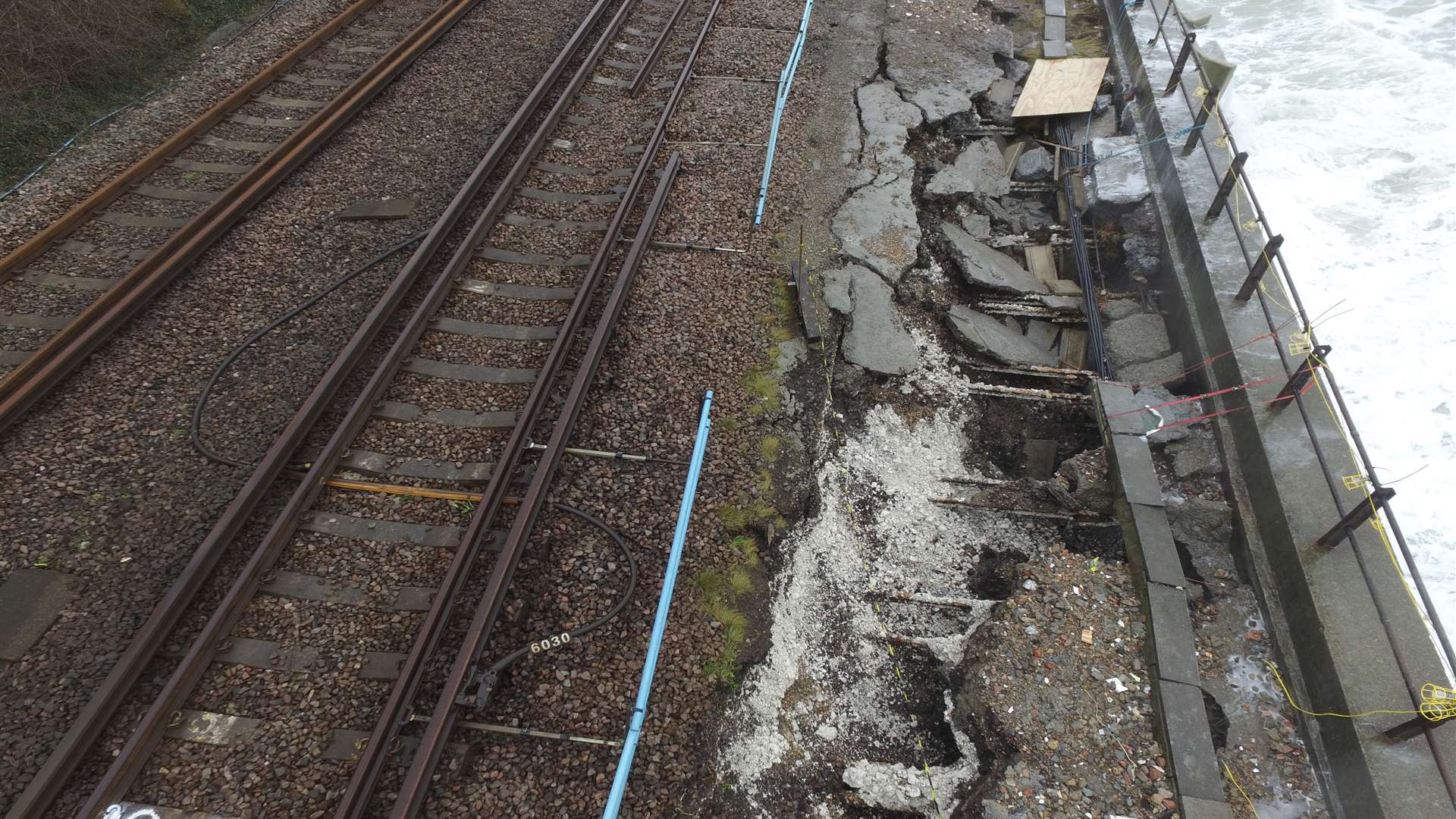 Network Rail say two or three sinkholes have been discovered. Picture: Network Rail