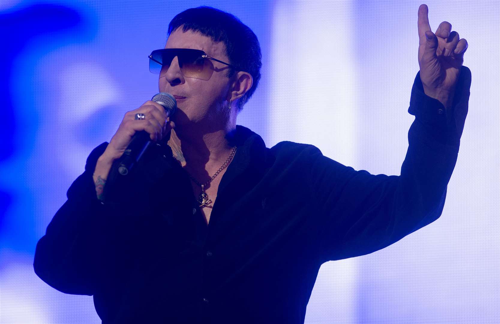 Marc Almond on stage at Rochester Castle last night. Picture: Tom Smith