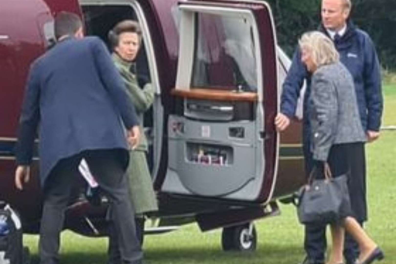 Princess Anne was on the ground for just over an hour and a half. Picture: Nicholas Cane