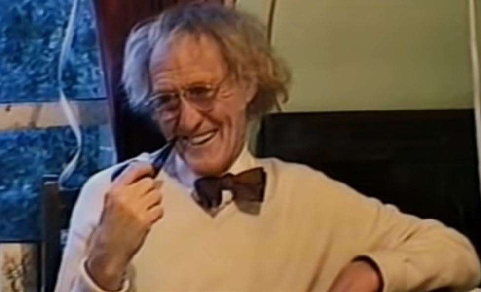 One of the last photos of Rod Hull with his pipe and bow tie. Picture: Rod Hull: A Bird In The Hand/Channel 4