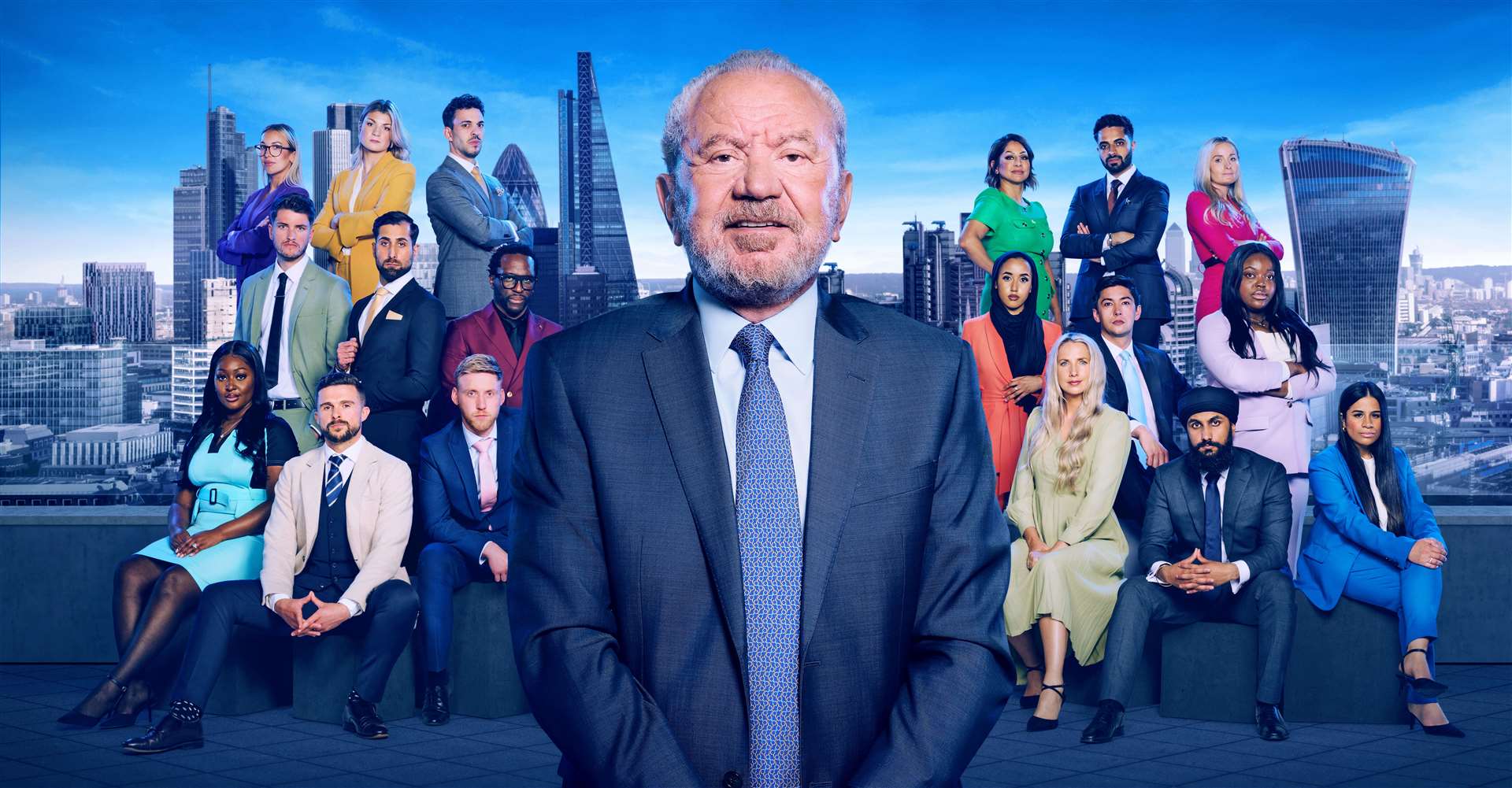 Lord Sugar and this year’s contestants Picture: BBC/Naked/Ray Burmiston/PA Wire