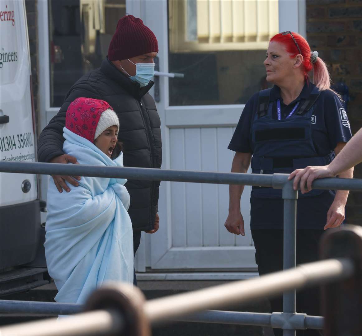 The Royal Navy pictured in Dover dealing with asylum seekers Picture: UKNIP