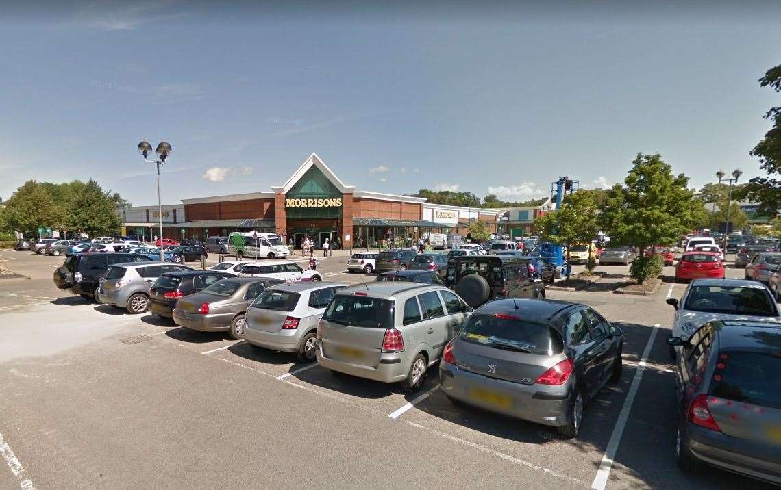 The incident took place in the car park outside the Morrisons in Ten Perch Road. Picture: Google