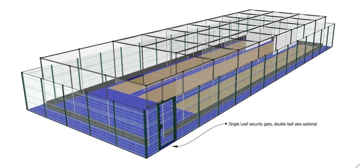 The brand-new batting net facility will be surrounded by metal caging and CCTV. Picture: Upchurch Cricket Clubs
