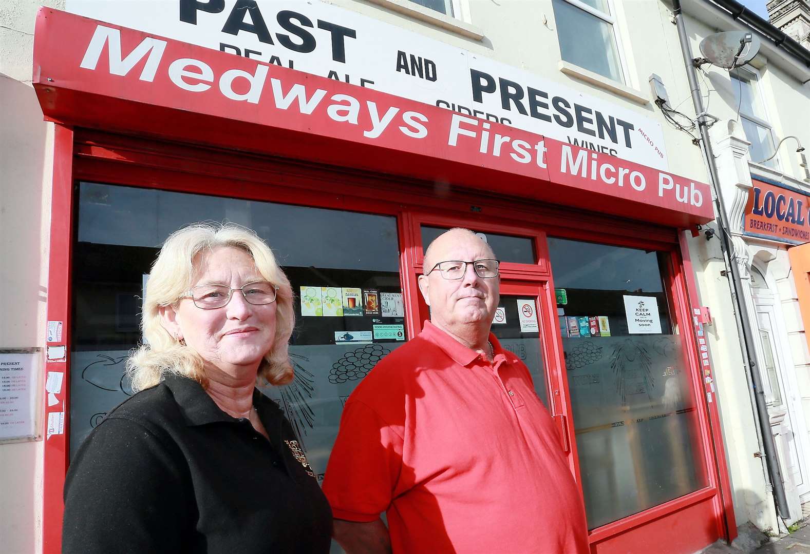 Dave and Lorraine Hallowell run the micro pub 'The Past and Present' in Skinner Street Gillingham. Picture: Phil Lee