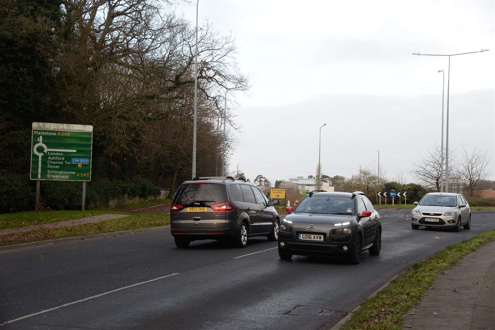 The A249 and Bearsted Road roundabout