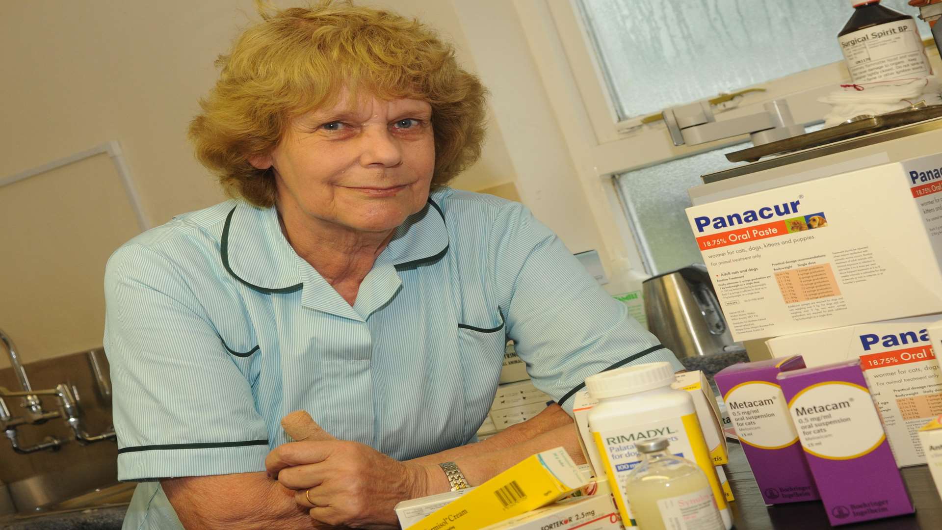 Lord Whisky animal sanctuary owner Margaret Todd at veterinary clinic which has been broken into