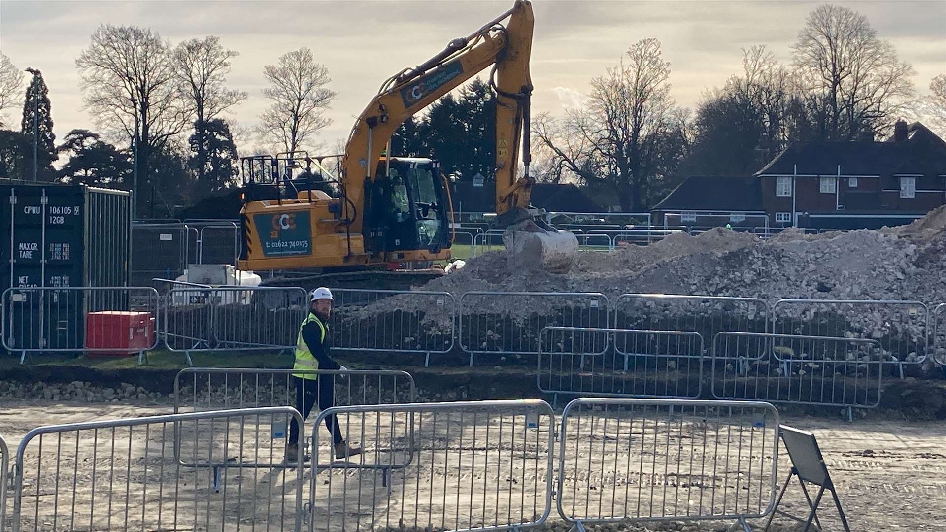 Diggers from construction company Kier have begun work on new classrooms at Borden Grammar School for Boys in Sittingbourne. It is expected to take at least a year