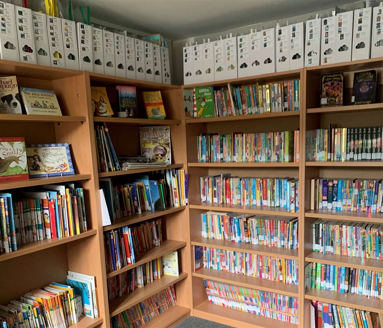 The school's new library includes a number of new books