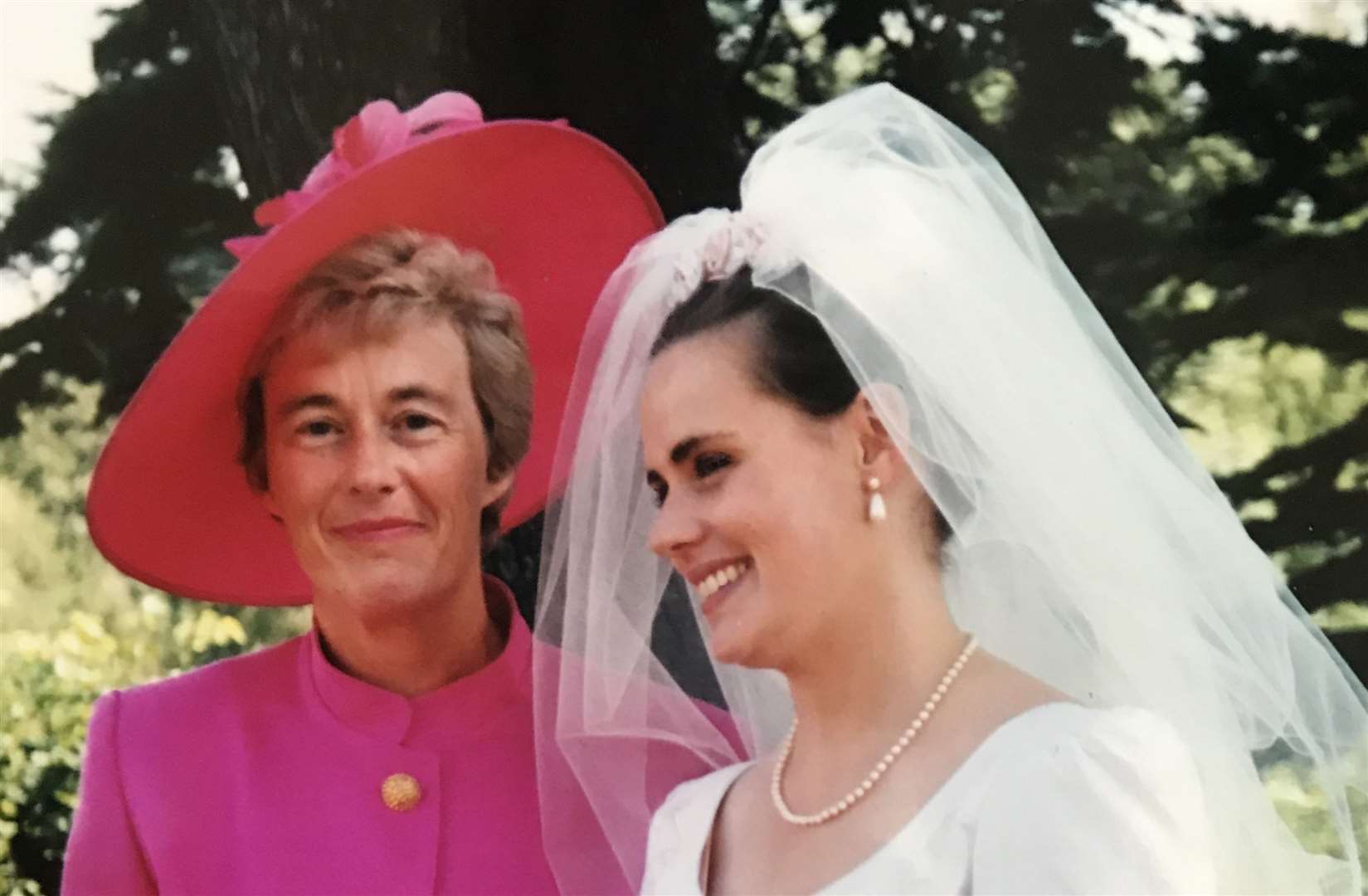 Author Anna Wilson on her wedding day, with her mother Gillian