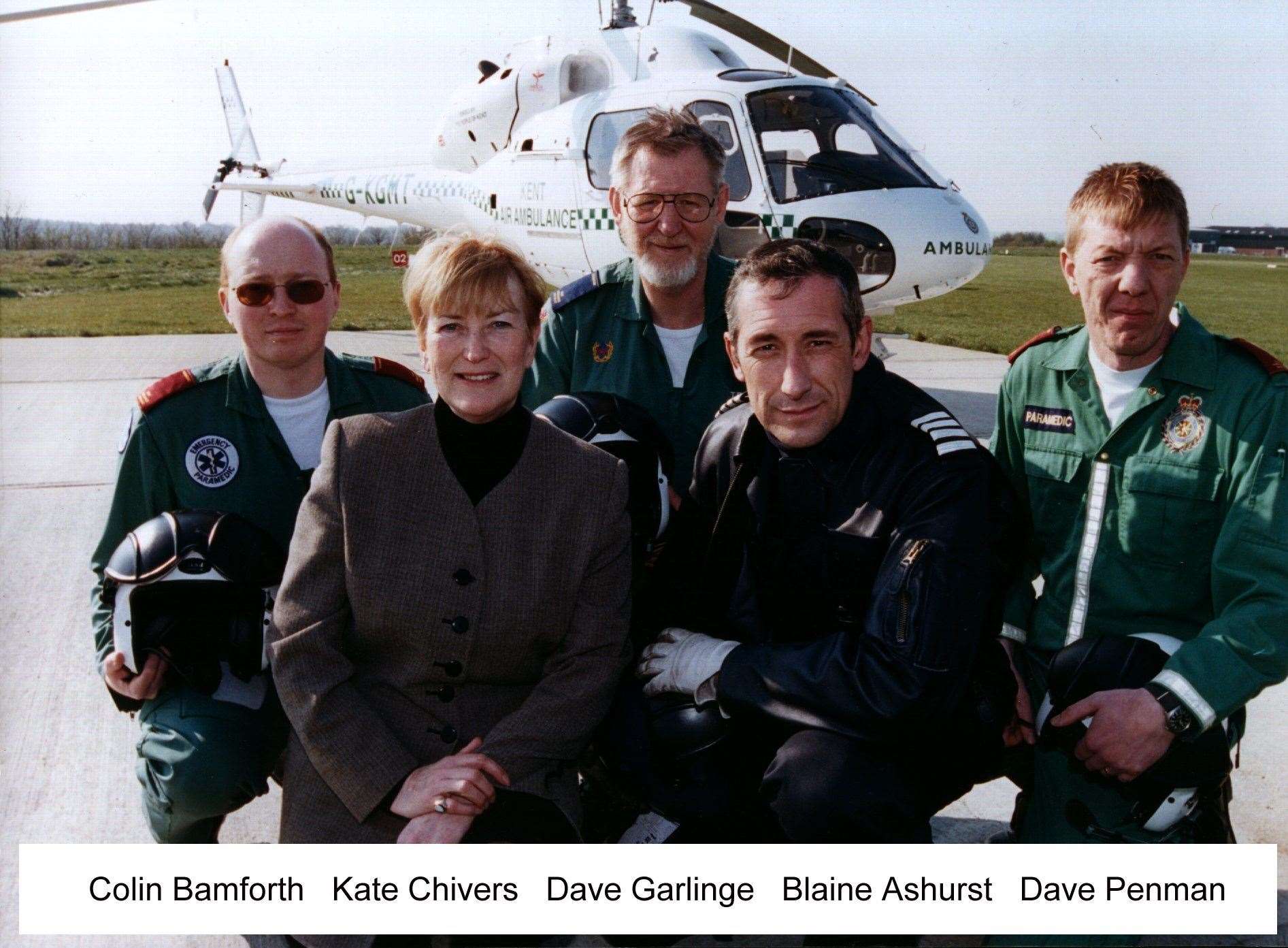 The crew in 2000 with founder Kate Chivers