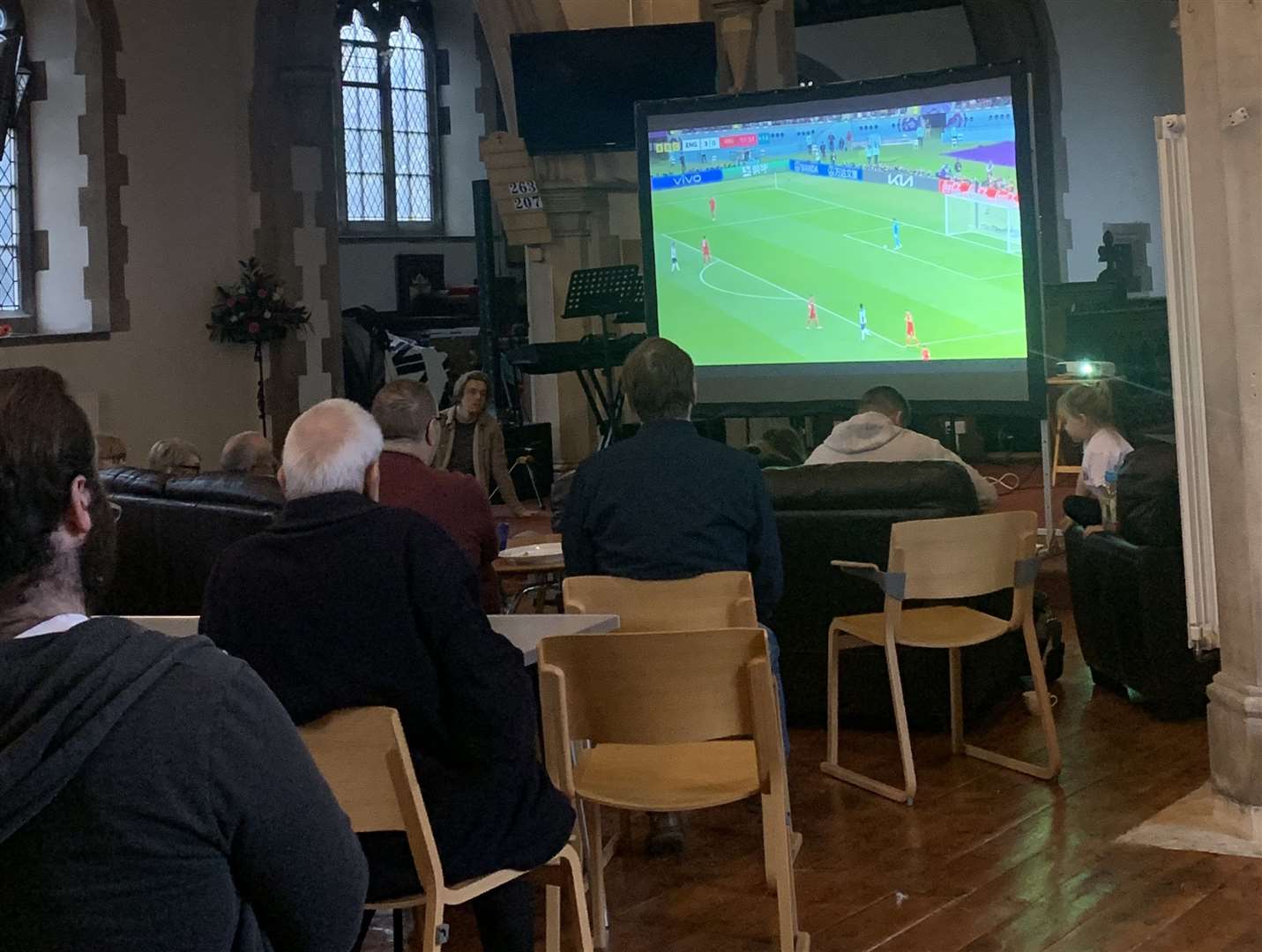 Viewers were seen enjoying England's 6-2 win over Iran