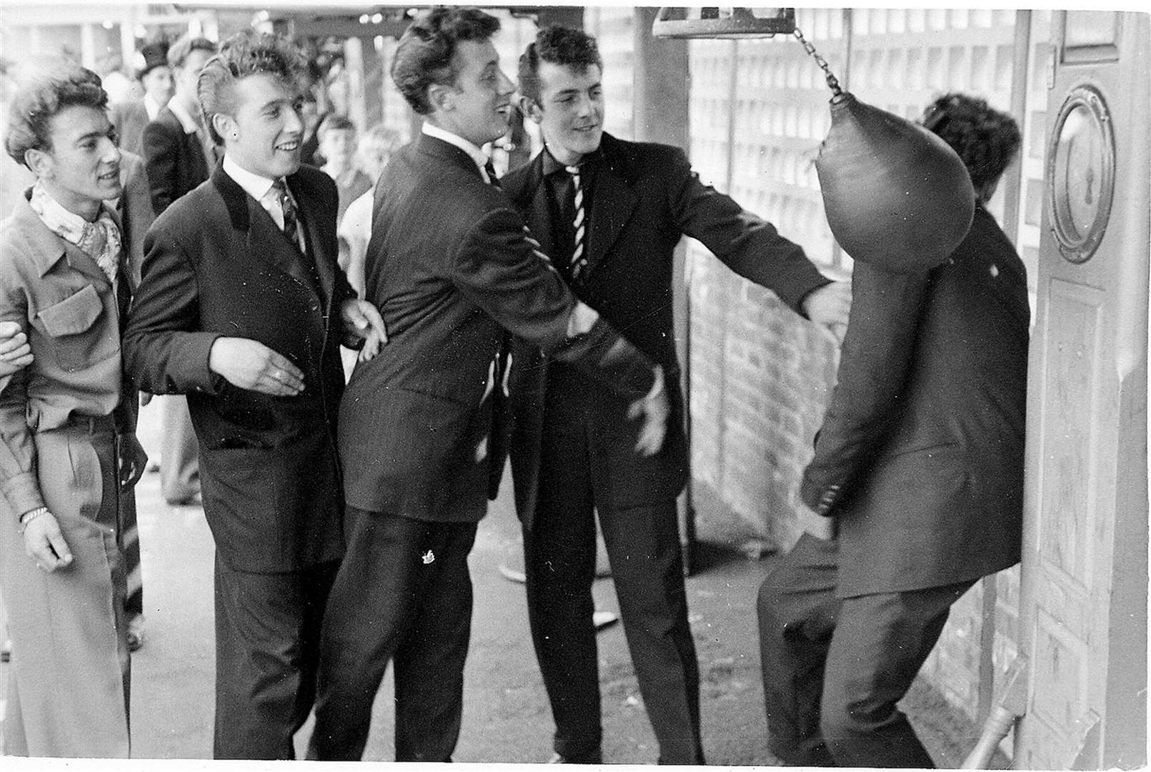 Teddy Boys in 1954 at Dreamland. Picture: Loaned by Nick Evans and Dreamland Trust