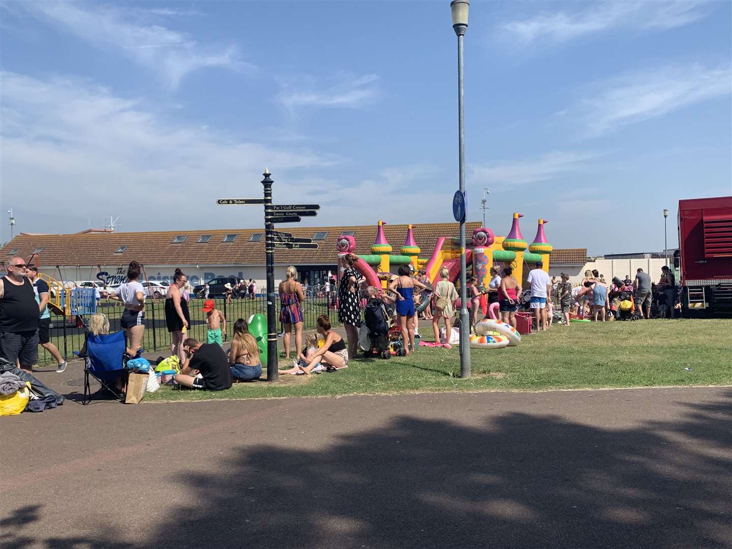 Queues are building at the Strand in Pier Approach, Gillingham, on Wednesday, July 24 (14228026)