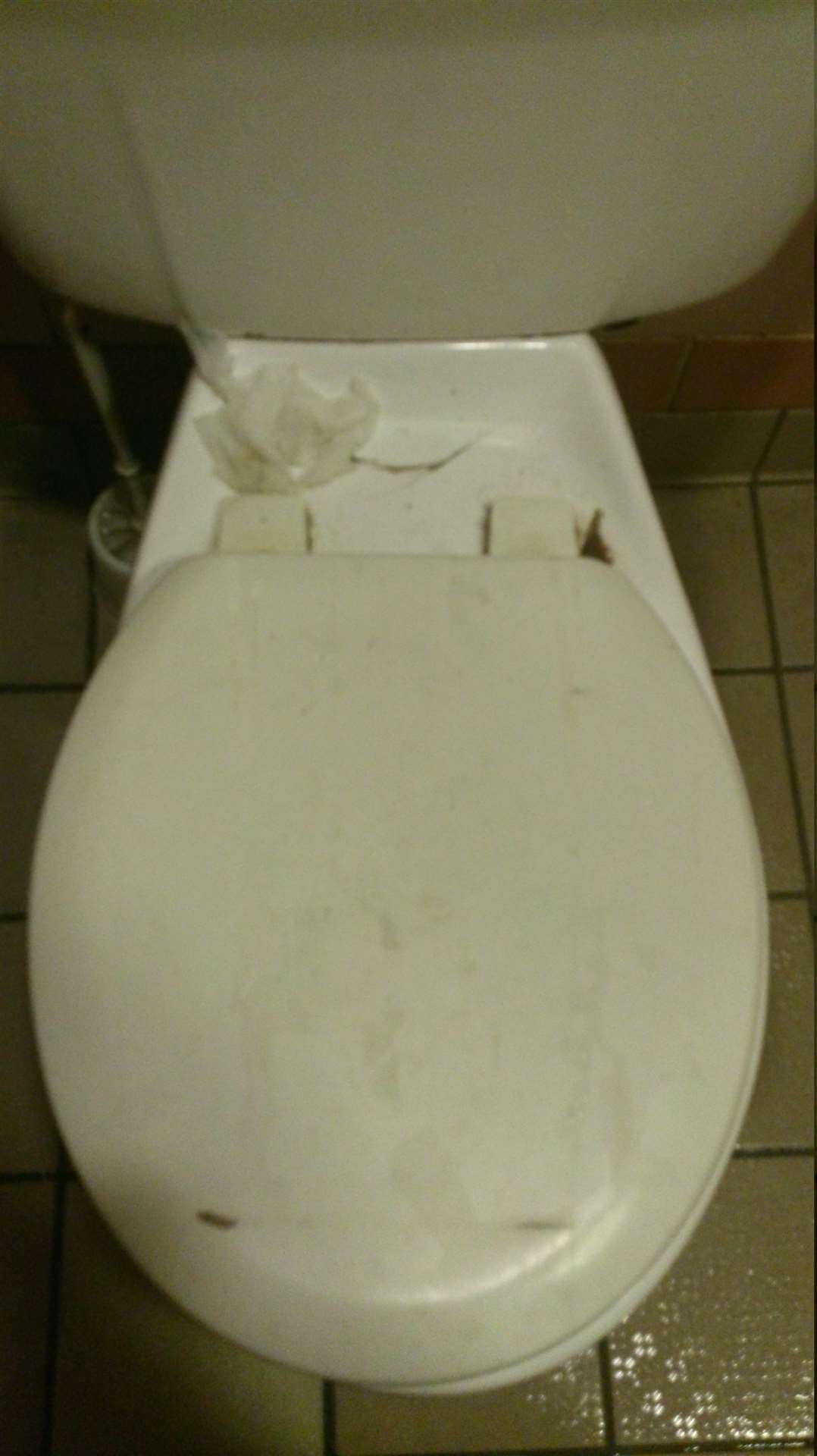 Grimy toilet at Dover Leisure Centre. Picture: Peter Ward