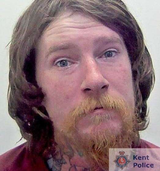 David Tench racially abused a shopkeeper who refused to serve him alcohol. Picture: Kent Police