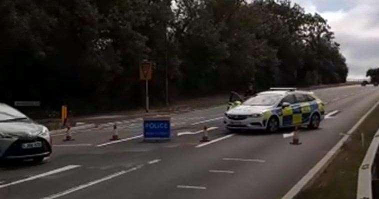 Emergency services were at the scene on the A20 in Farningham in August