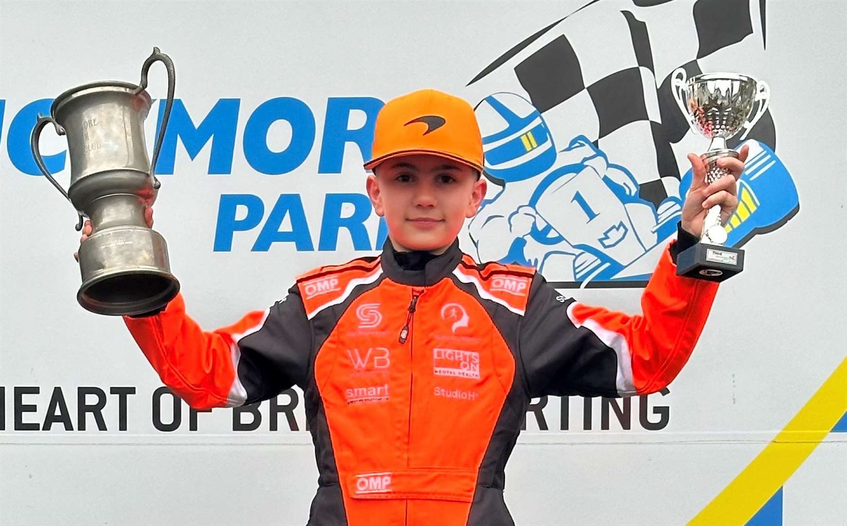 Folkestone's Elijah Hazelwood was named 2023 Pro Series drivers' driver-of-the-year at Buckmore Park in Chatham, as well as Pro Series vice-champion. Picture: Club100 Racing / John Patterson