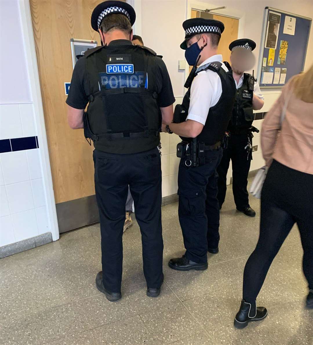 Officers made the arrests at Dartford railway station on Friday night Photo: Bexley Police