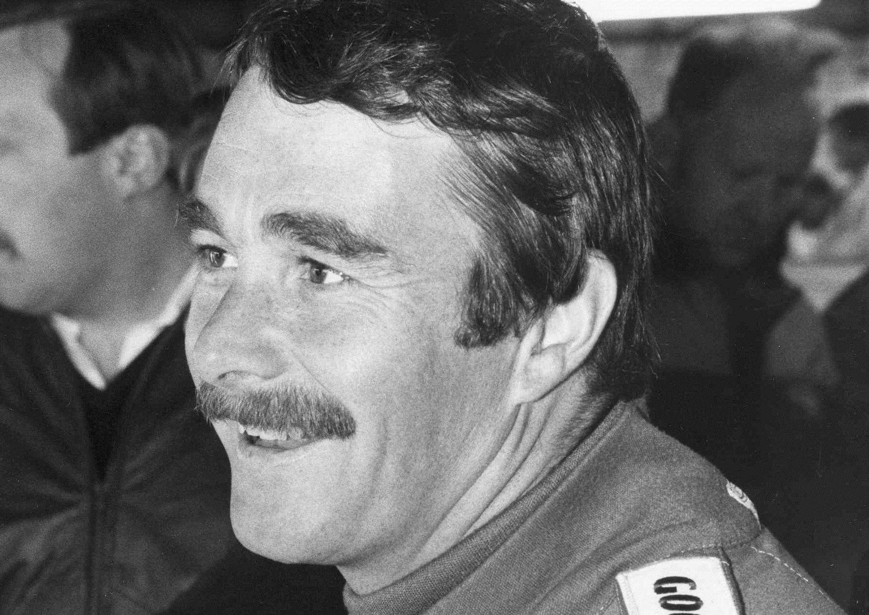 Nigel Mansell won the final F1 GP at Brands in 1986. Here modelling that fine moustache of his