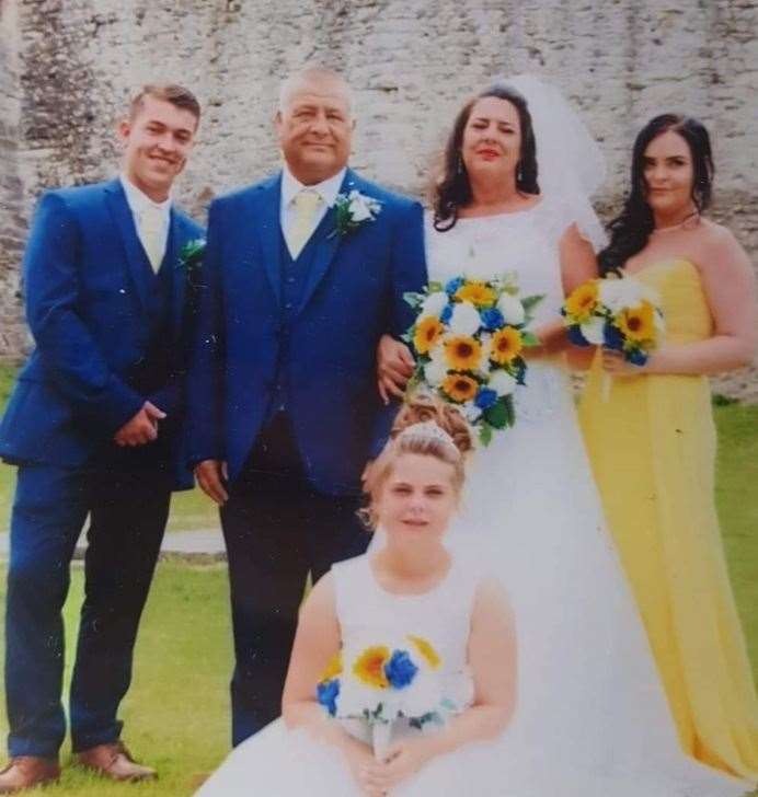 Terry and Lorraine Burrell with Lee,Chloe and Becky(front)