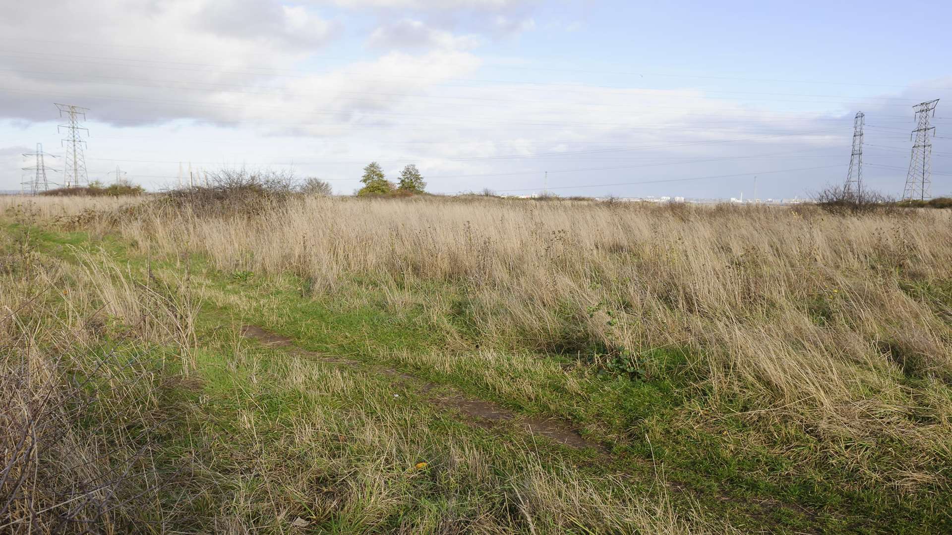Views of land adjacent to Stone Lodge, off Cotton Lane, Dartford, earmarked for development