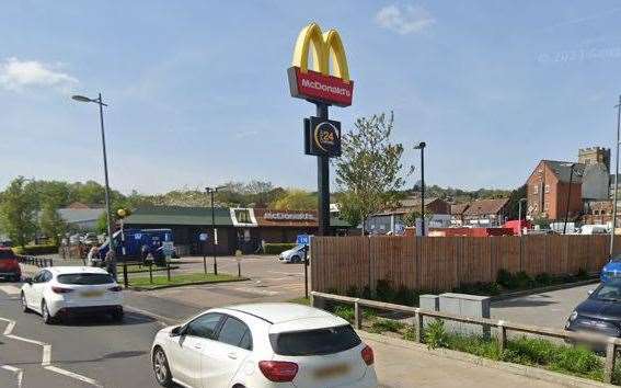 A row at McDonald's in Commercial Road, Strood, led to an off-duty officer being stabbed. Picture: Google