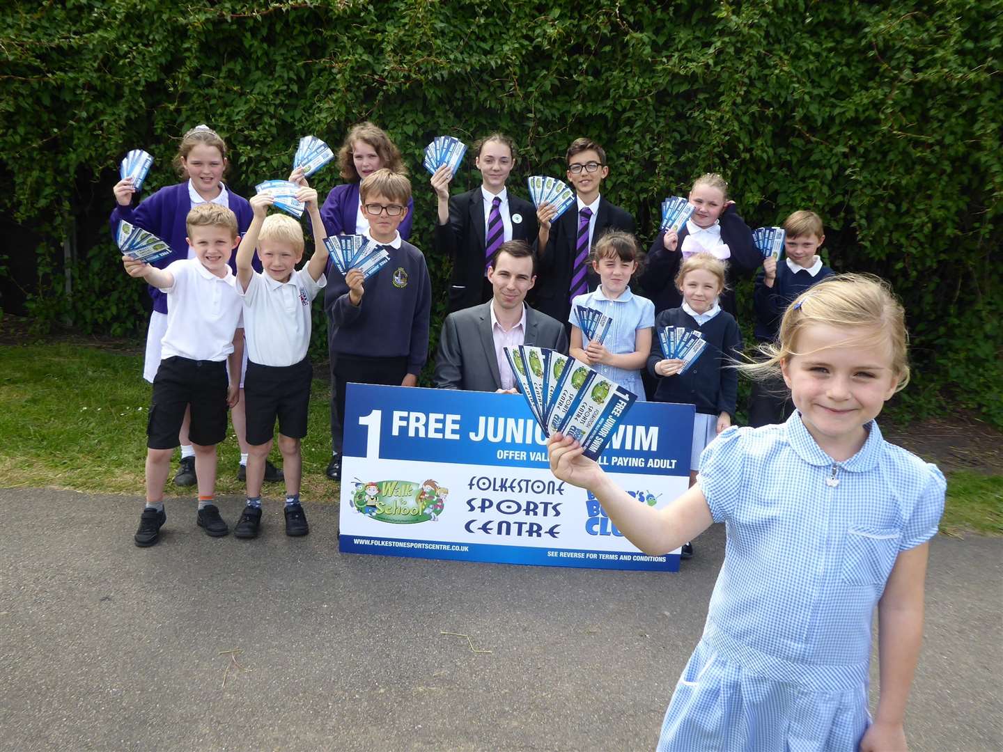 Florence Parker, 7, of Lydd Primary and other Shepway schools who will have the chance to win swim vouchers for Folkestone Sports Centre. (2225023)