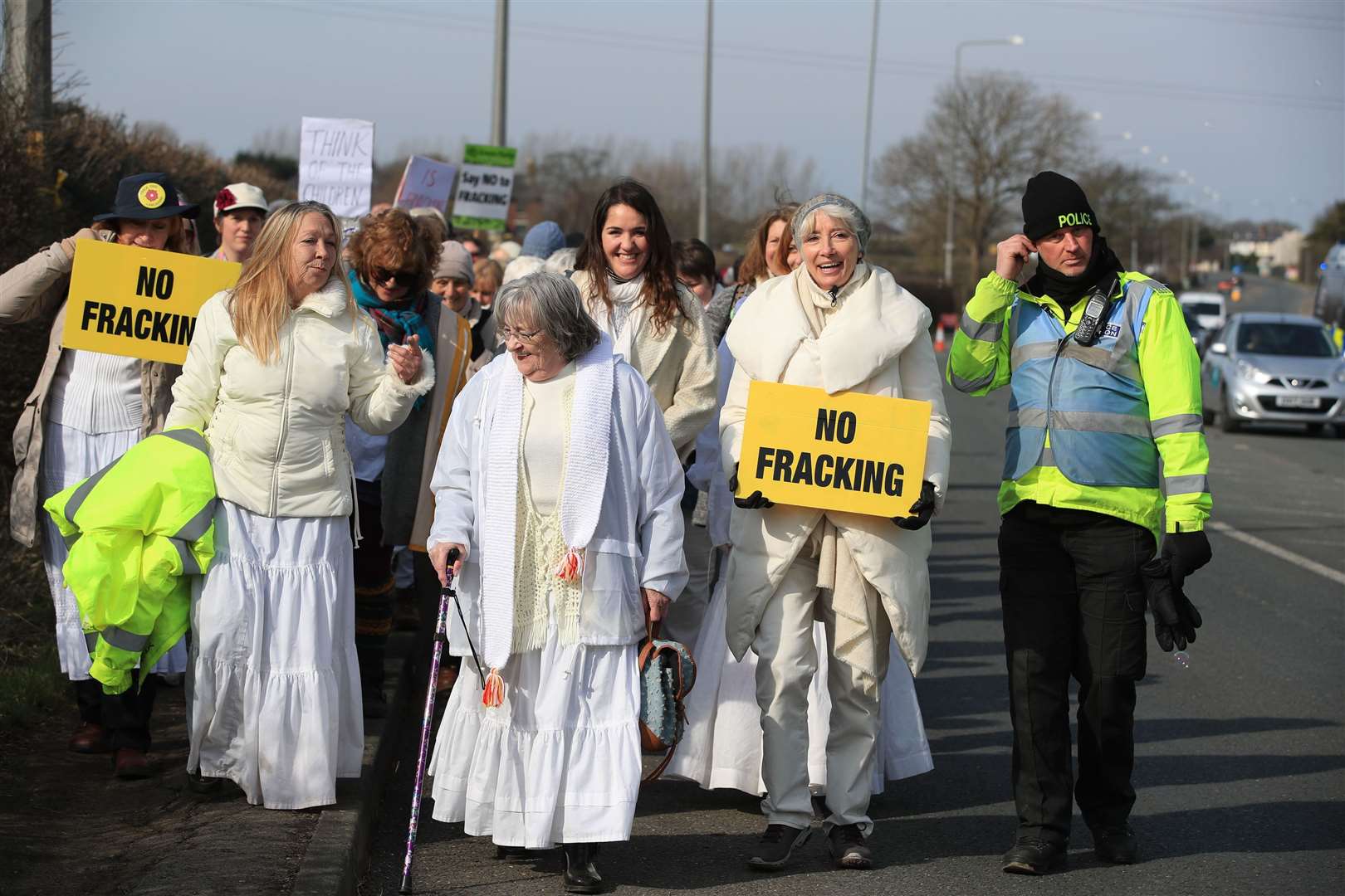 The site attracted anti-fracking protests including Emma Thompson (Peter Byrne/PA)