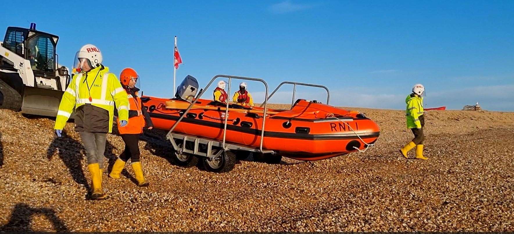 The lifeboat in Walmer was called to three incidents over three days, including rescuing five people from St Margaret's Bay. Pictures: Christopher Winslade/RNLI