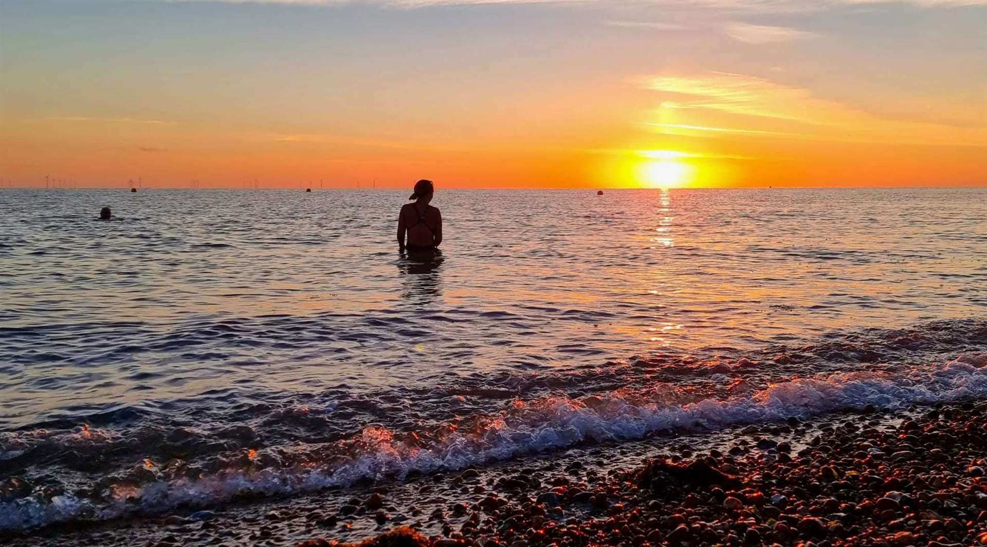 Whitstable swimming group Bubbletit Bluetits organised a Summer Solstice swim this morning. Picture: Miriam Simmons (Instagram: @miriamsimphotography)