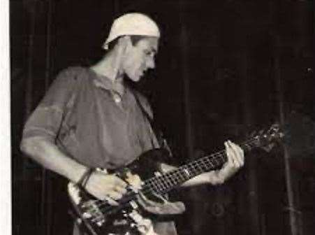 Forum co-founder and Joeyfat bassist Jason Dormon playing at The Forum in 1993