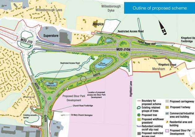 The proposal for junction 10a