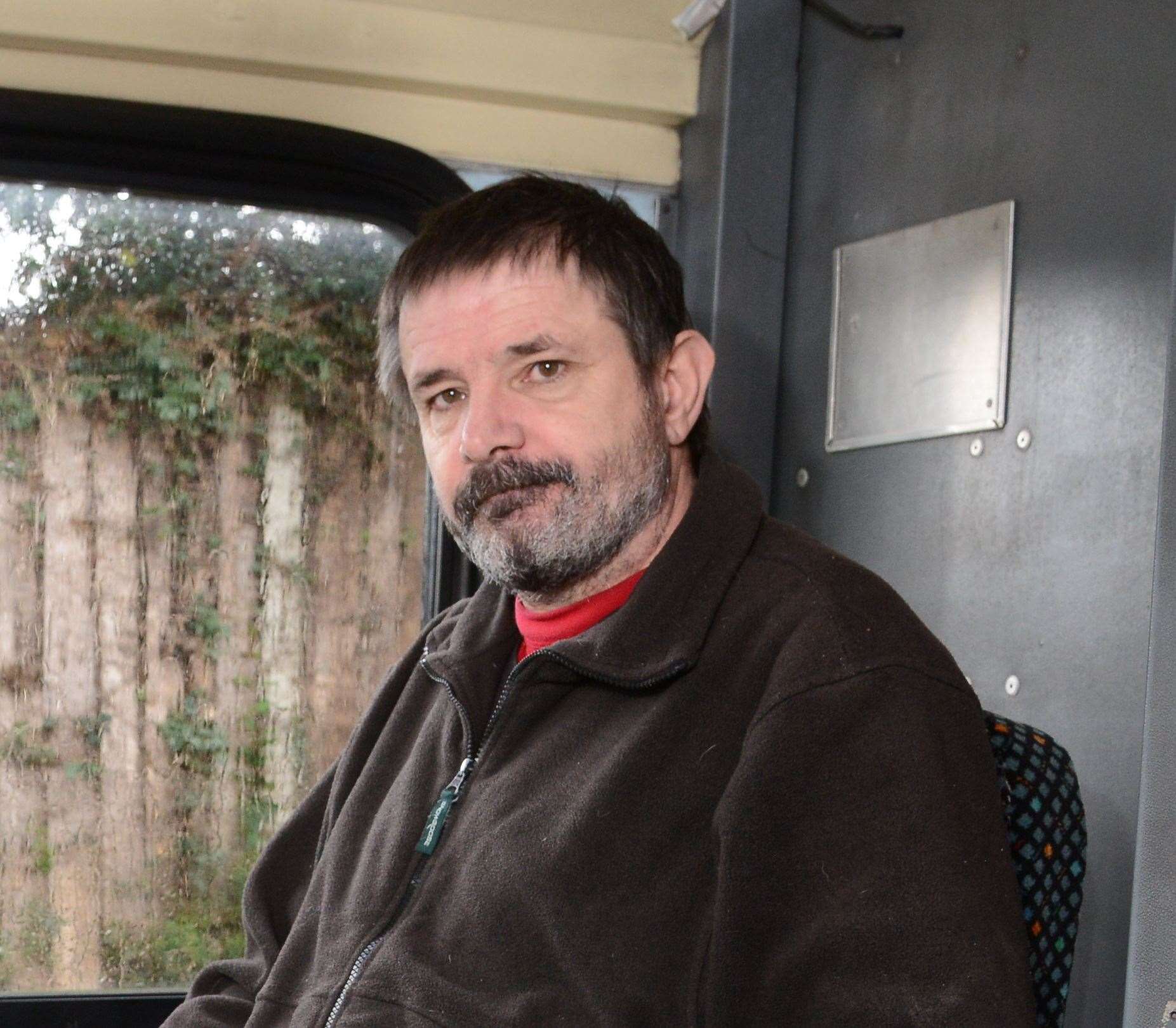Tony Cooper who converted an old single-decker school bus in to a mobile homeless shelter